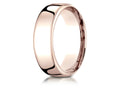 Benchmark 14k Rose Gold 7.5mm European Comfort-fit Wedding Band / Ring