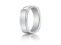 Benchmark 7mm Comfort-fit High Polished Four-sided Carved Design Wedding Band Ring