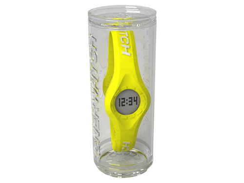Enerwatch by Pixelmoda Power Silicone Watch Yellow With White Letters Large Size