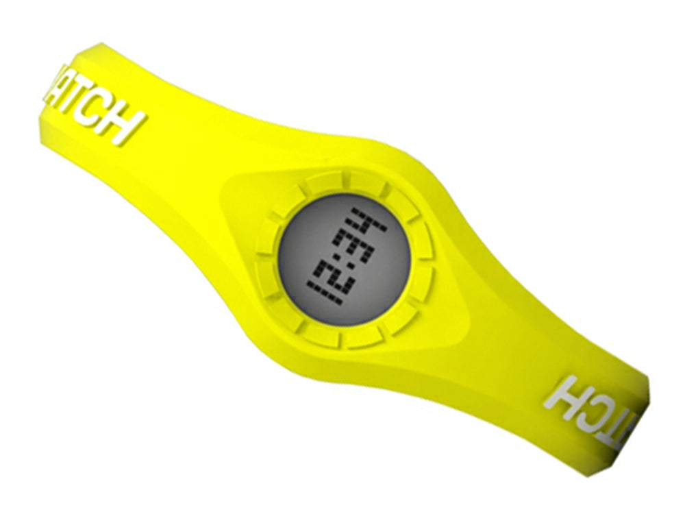 Enerwatch by Pixelmoda Power Silicone Watch Yellow With White Letters Large Size