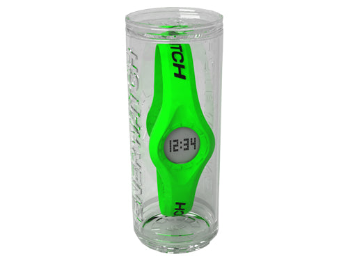 Enerwatch by Pixelmoda Power Silicone Watch Green With White Letters Large Size