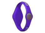 Enerwatch by Pixelmoda Power Silicone Watch Dark Violet With White Letters Large Size