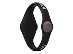Enerwatch by Pixelmoda Power Silicone Watch Black With White Letters Large Size