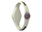 Enerwatch by Pixelmoda Power Silicone Watch White With Black Letters Large Size