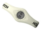 Enerwatch by Pixelmoda Power Silicone Watch White With Black Letters Large Size