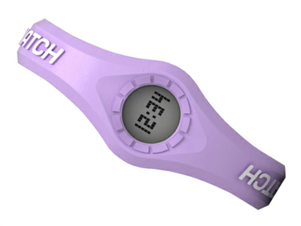 Enerwatch by Pixelmoda Power Silicone Watch Violet With White Letters Large Size