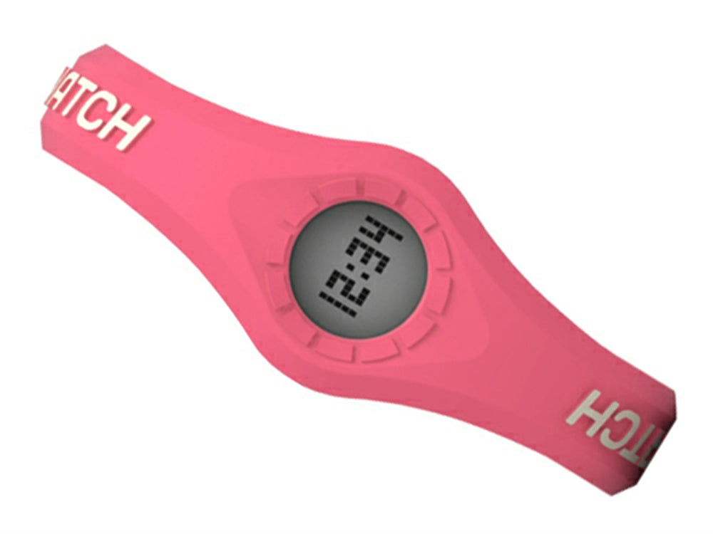 Enerwatch by Pixelmoda Power Silicone Watch Red With White Letters Large Size