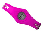 Enerwatch by Pixelmoda Power Silicone Watch Fuchsia With White Letters Large Size