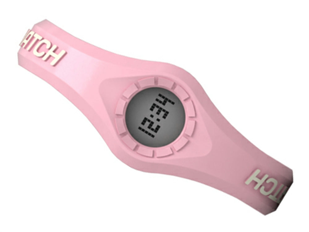 Enerwatch by Pixelmoda Power Silicone Watch Rose With White Letters Medium Size