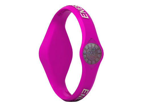 Enerwatch by Pixelmoda Power Silicone Watch Fuchsia With White Letters Medium Size