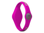 Enerwatch by Pixelmoda Power Silicone Watch Fuchsia With White Letters Medium Size