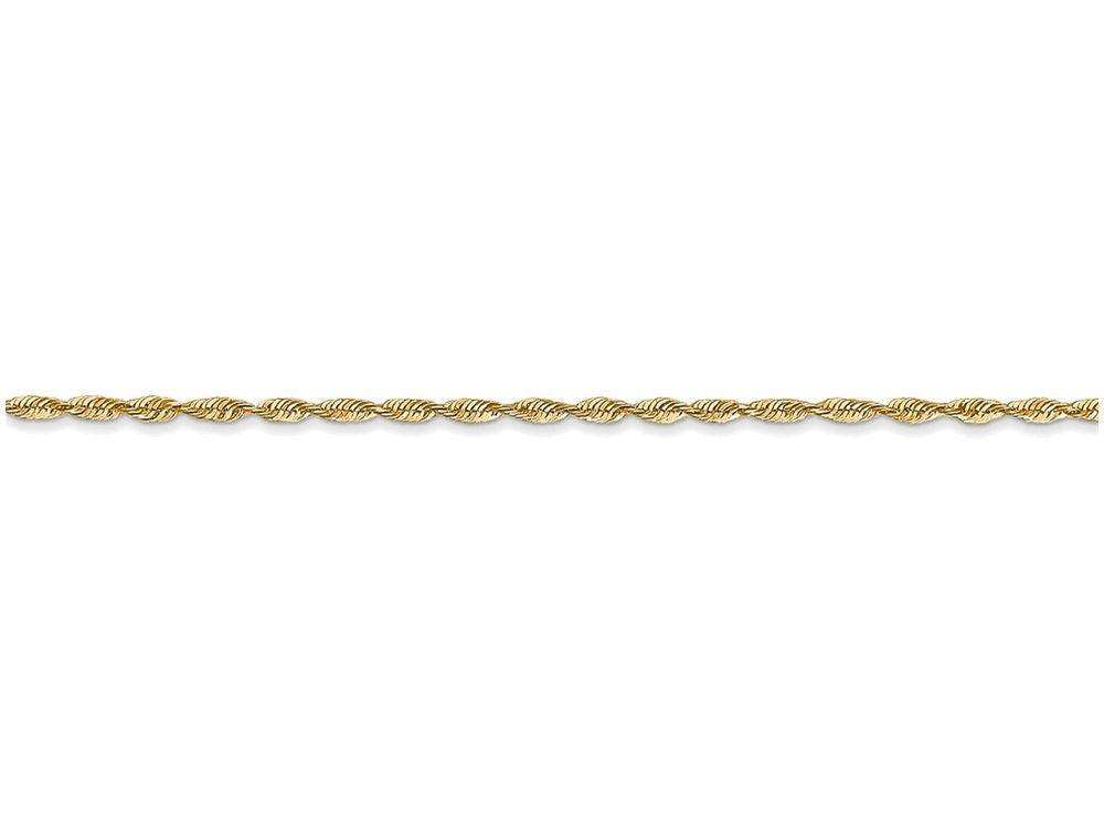 FJC Finejewelers 10 Inch 14k Yellow Gold 1.5mm bright-cut Extra-light Rope Chain Ankle Bracelet