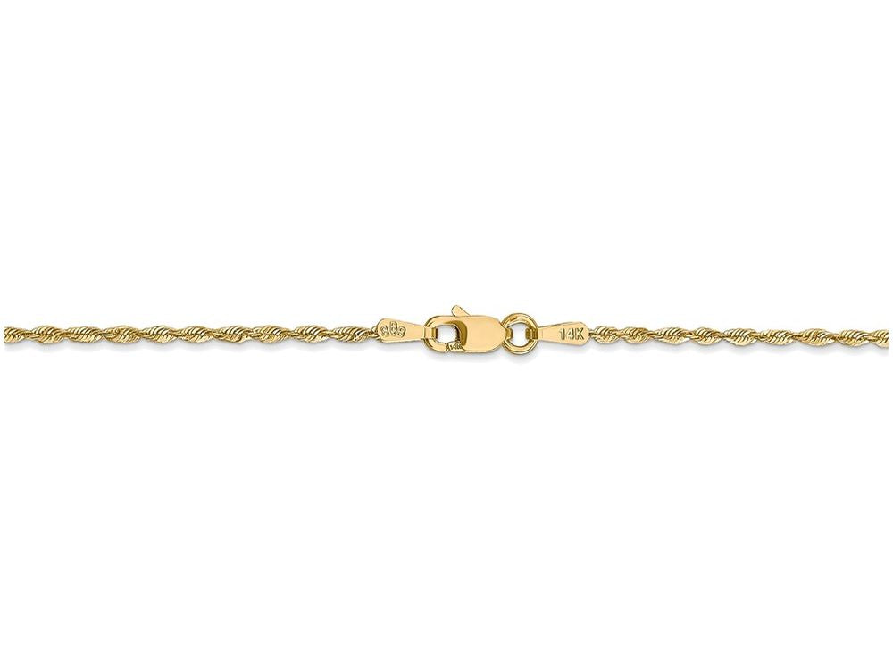 FJC Finejewelers 6 Inch 14k Yellow Gold 1.5mm bright-cut Extra-light Rope Chain Bracelet