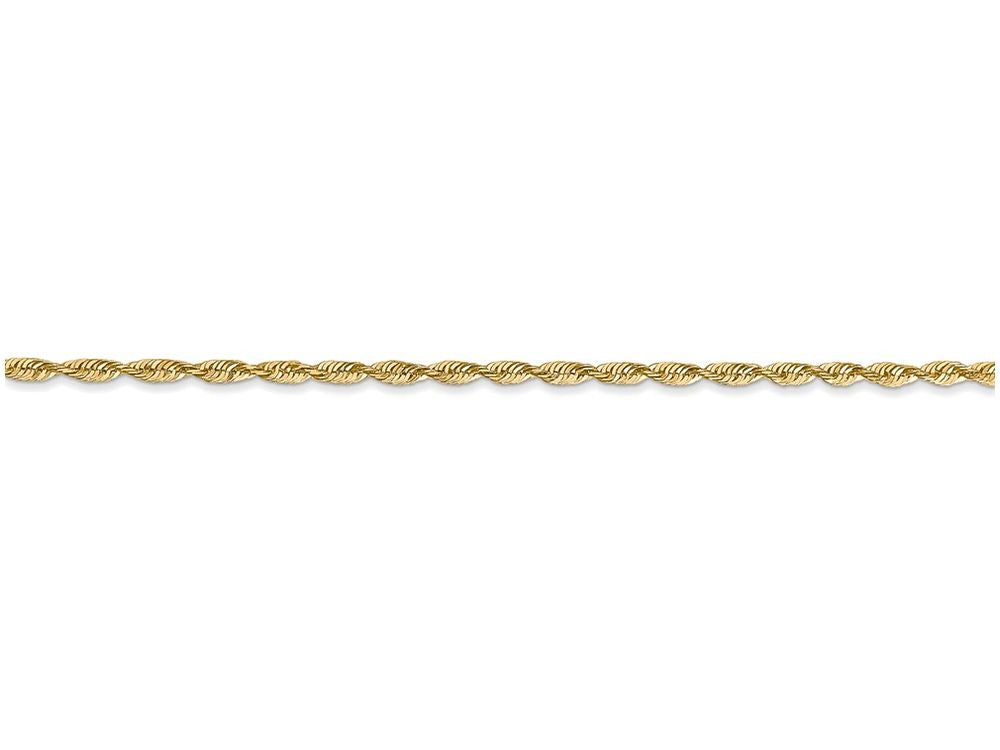 FJC Finejewelers 20 Inch 14k Yellow Gold 1.8mm Bright-cut Extra-light Rope Chain Necklace