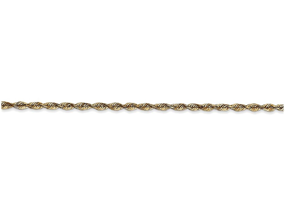 FJC Finejewelers 24 Inch 14k Yellow Gold 2.0mm Bright-cut Extra-light Rope Chain Necklace