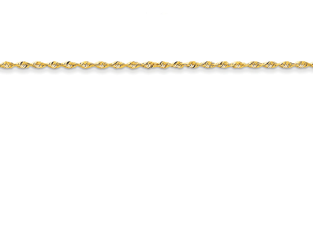 FJC Finejewelers 7 Inch 14k Yellow Gold 2.0mm Bright-cut Extra-light Rope Chain Bracelet