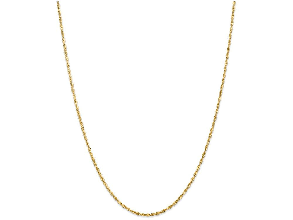 FJC Finejewelers 9 Inch 14k Yellow Gold 2.0mm Bright-cut Extra-light Rope Chain Ankle Bracelet