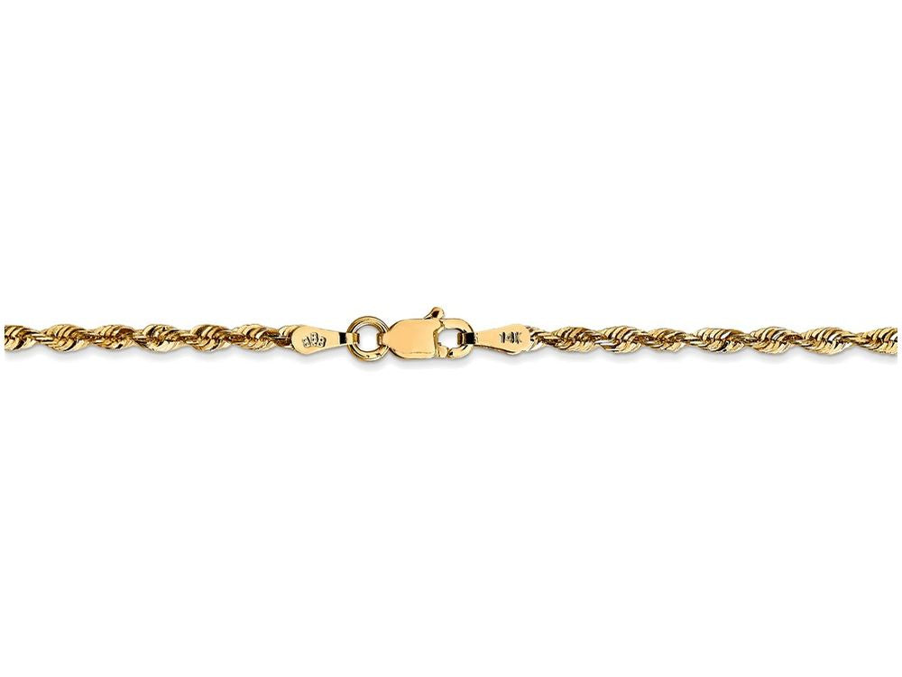 FJC Finejewelers 20 Inch 14k Yellow Gold 2.15mm Bright-cut Extra-light Rope Chain Necklace