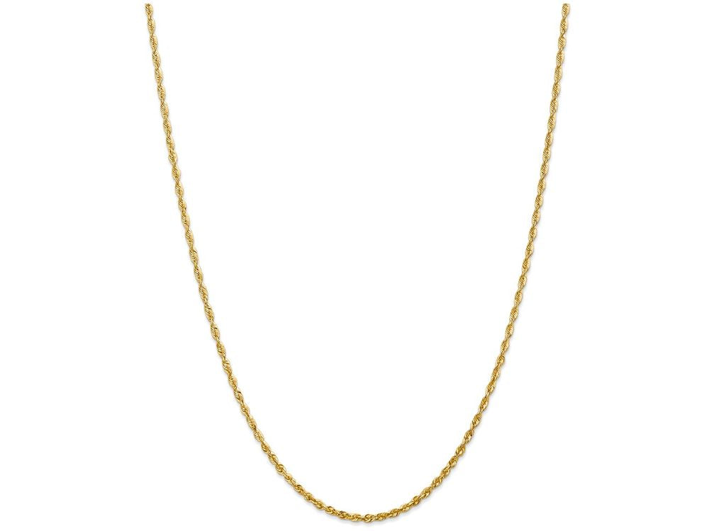 FJC Finejewelers 20 Inch 14k Yellow Gold 2.15mm Bright-cut Extra-light Rope Chain Necklace