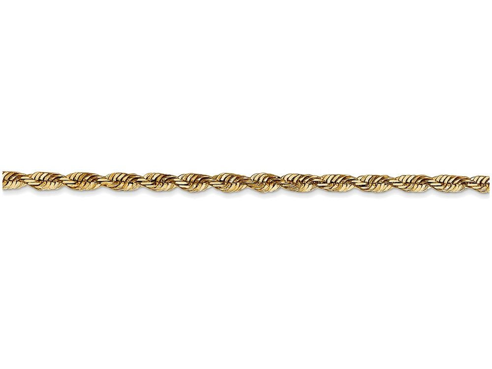 FJC Finejewelers 24 Inch 14k Yellow Gold 2.8mm Bright-cut Extra-light Rope Chain Necklace