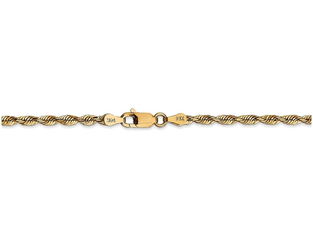 FJC Finejewelers 9 Inch 14k Yellow Gold 2.8mm Bright-cut Extra-light Rope Chain Ankle Bracelet