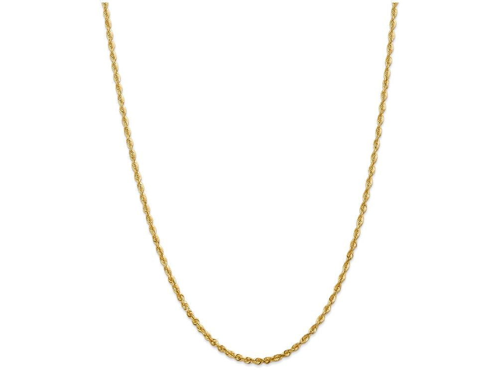 FJC Finejewelers 9 Inch 14k Yellow Gold 2.8mm Bright-cut Extra-light Rope Chain Ankle Bracelet