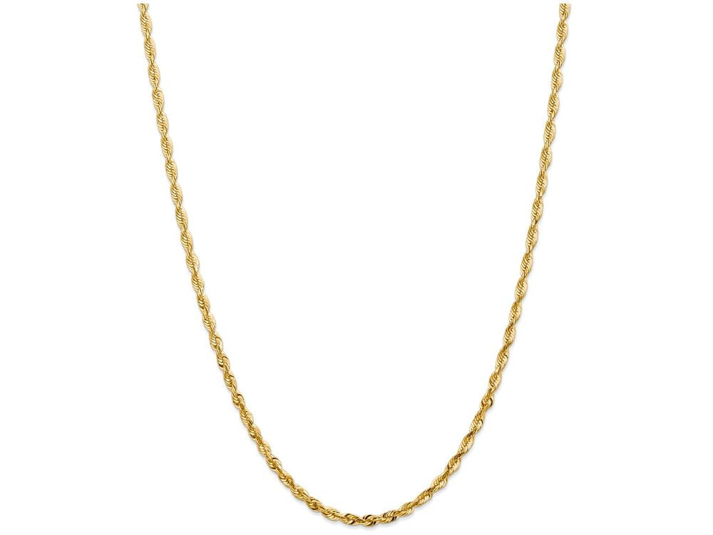 FJC Finejewelers 20 Inch 14k Yellow Gold 4mm Bright-cut Extra-light Rope Chain Necklace