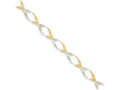 FJC Finejewelers 7 Inch 14k Gold With Rhodium Oval Link Chain Bracelet Bracelet