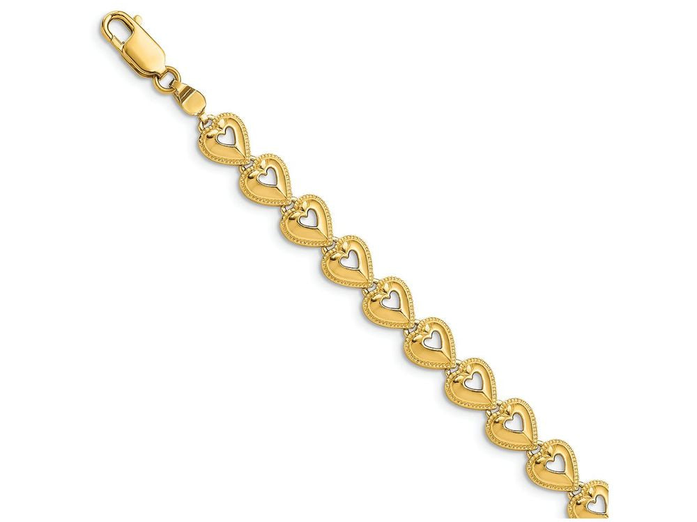 FJC Finejewelers Open Heart Link Bracelet