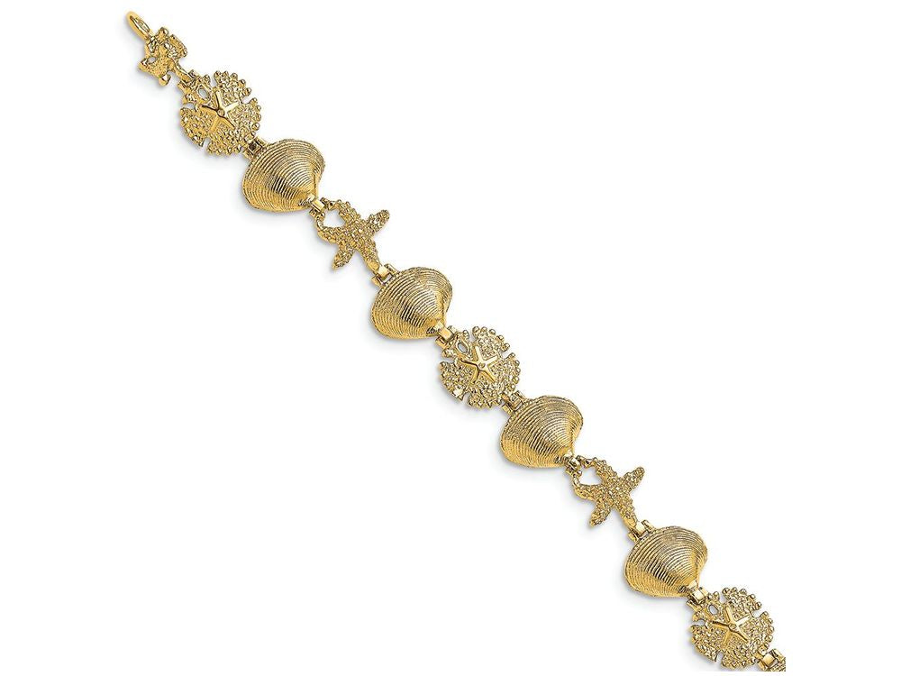 FJC Finejewelers Sand Dollar Clam Starfish Bracelet