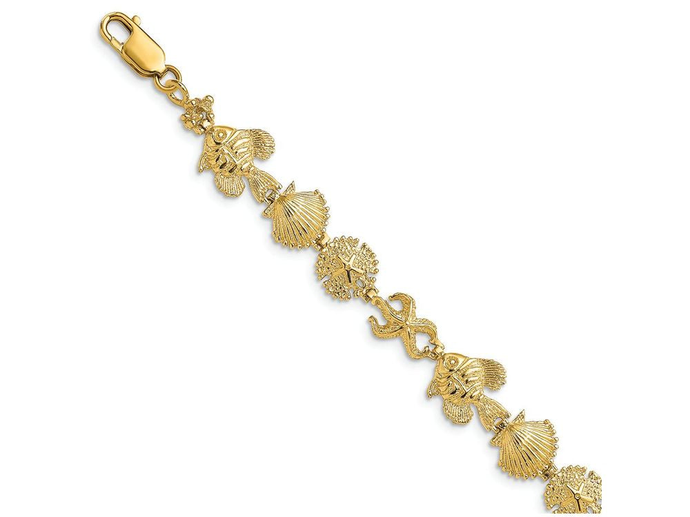 FJC Finejewelers Fish Shell Sand Dollar Starfish Bracelet