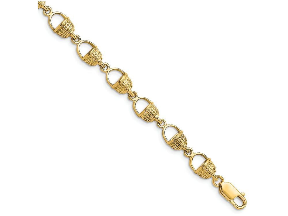 FJC Finejewelers Mini Basket Link Flat Back Bracelet