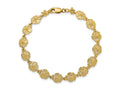 FJC Finejewelers 8" Sand Dollar Linktextured Bracelet