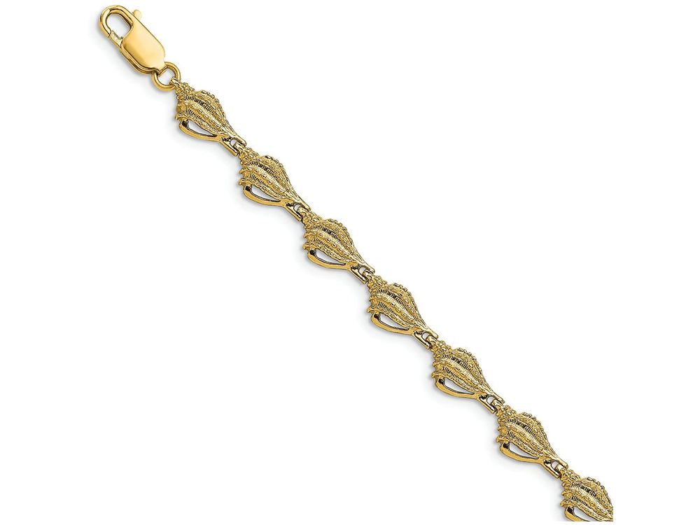 FJC Finejewelers Mini Conch Shell Linkopen Side Bracelet