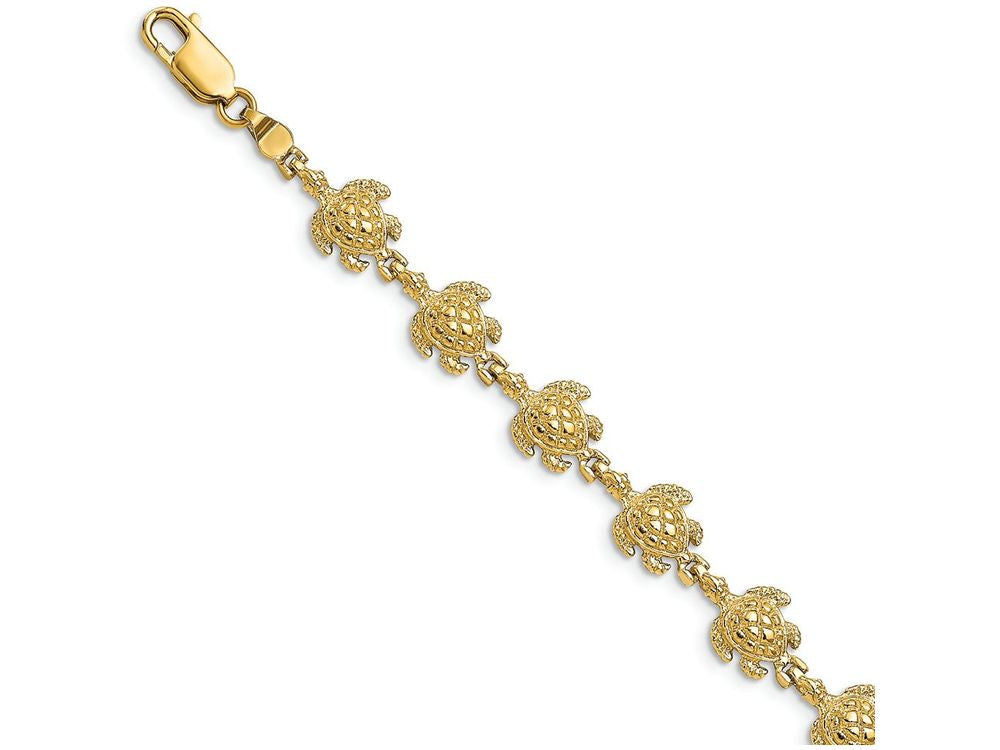 FJC Finejewelers Sea Turtle Link Bracelet 7 Inch x 8.5mm