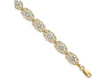 FJC Finejewelers Bright Cut White Marquise with Scalloped Yellow Edge (set) Bracelet