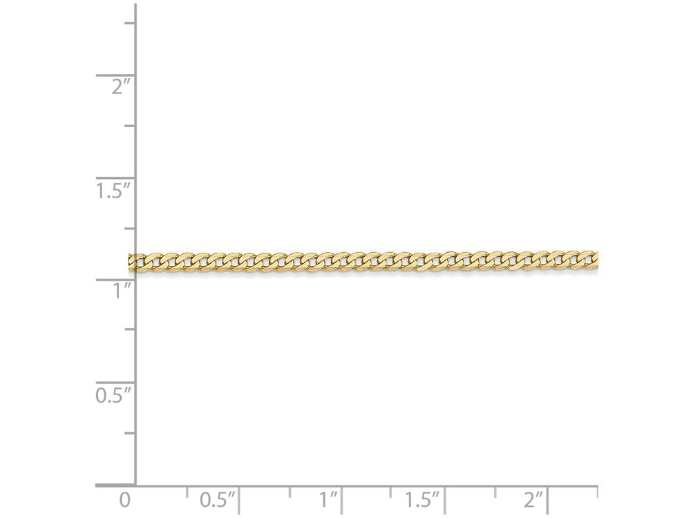 FJC Finejewelers 20 Inch 14k Yellow Gold 2.2mm Beveled Curb Chain Necklace