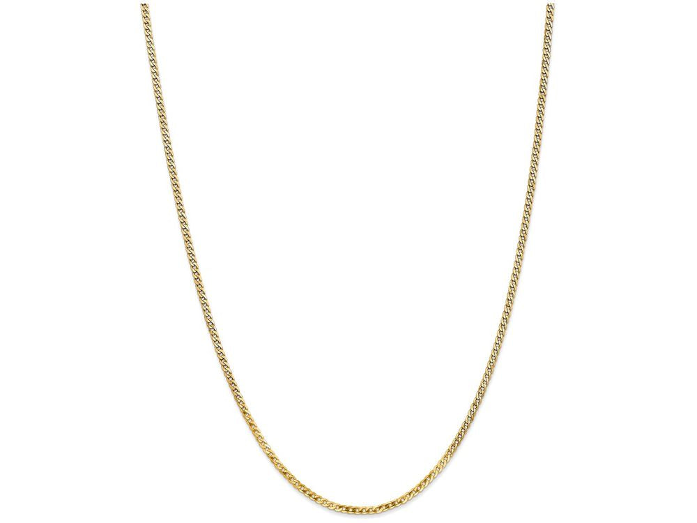FJC Finejewelers 20 Inch 14k Yellow Gold 2.2mm Beveled Curb Chain Necklace