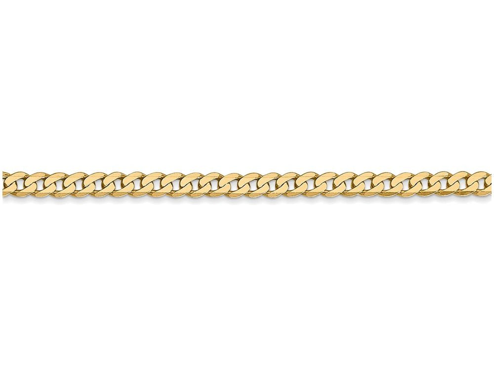 FJC Finejewelers 16 Inch 14k Yellow Gold 2.4mm Beveled Curb Chain Necklace