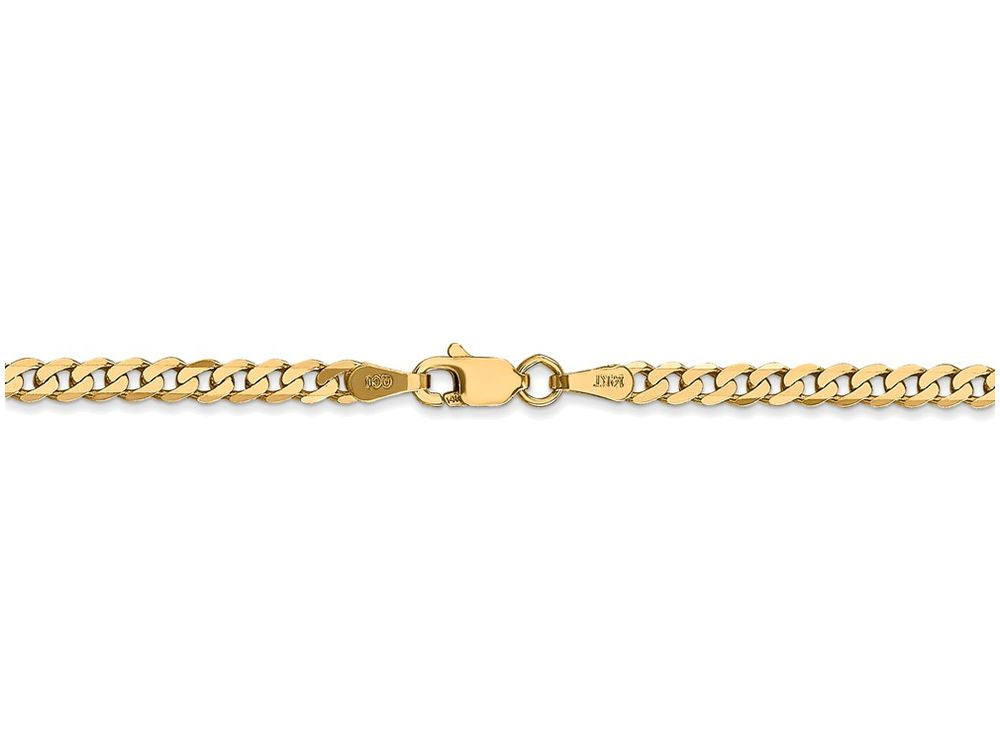 FJC Finejewelers 20 Inch 14k Yellow Gold 2.4mm Beveled Curb Chain Necklace