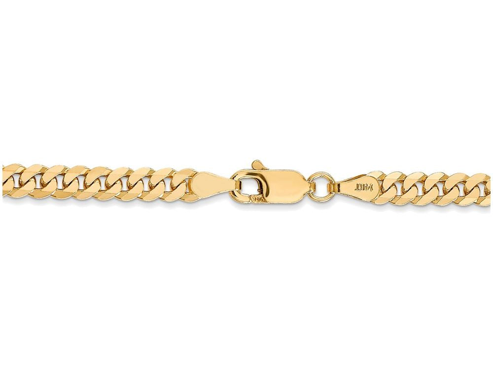 FJC Finejewelers 24 Inch 14k Yellow Gold 3.9mm Beveled Curb Chain Necklace