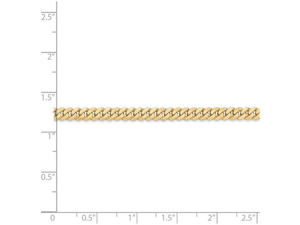 FJC Finejewelers 24 Inch 14k Yellow Gold 3.9mm Beveled Curb Chain Necklace