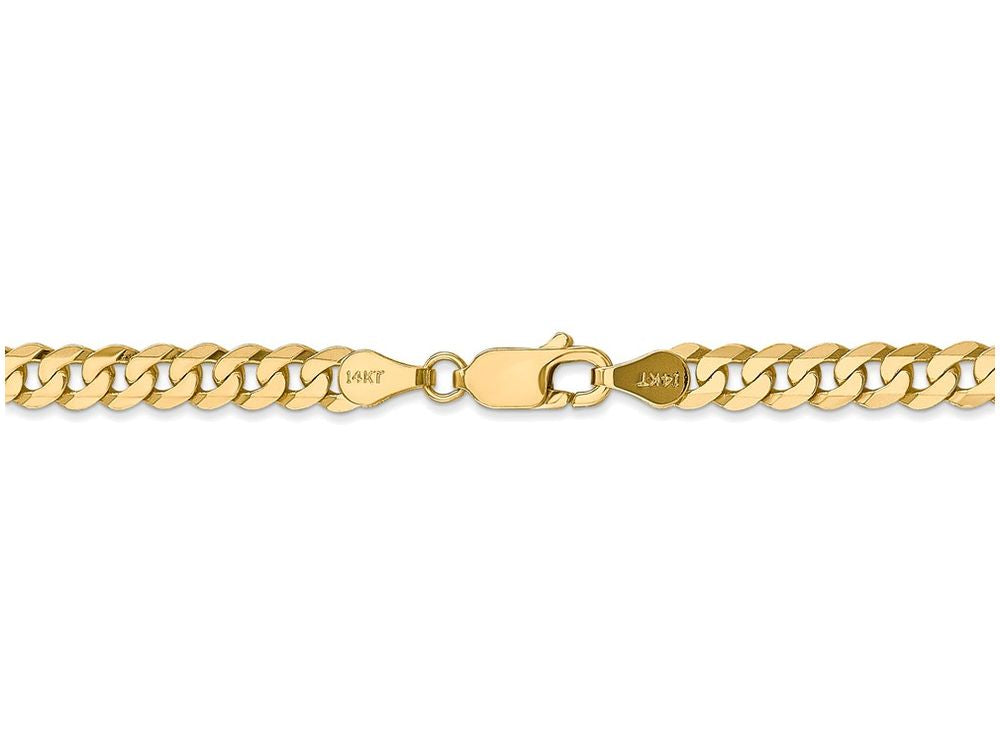 FJC Finejewelers 7 Inch 14k Yellow Gold 4.6mm Beveled Curb Chain Bracelet