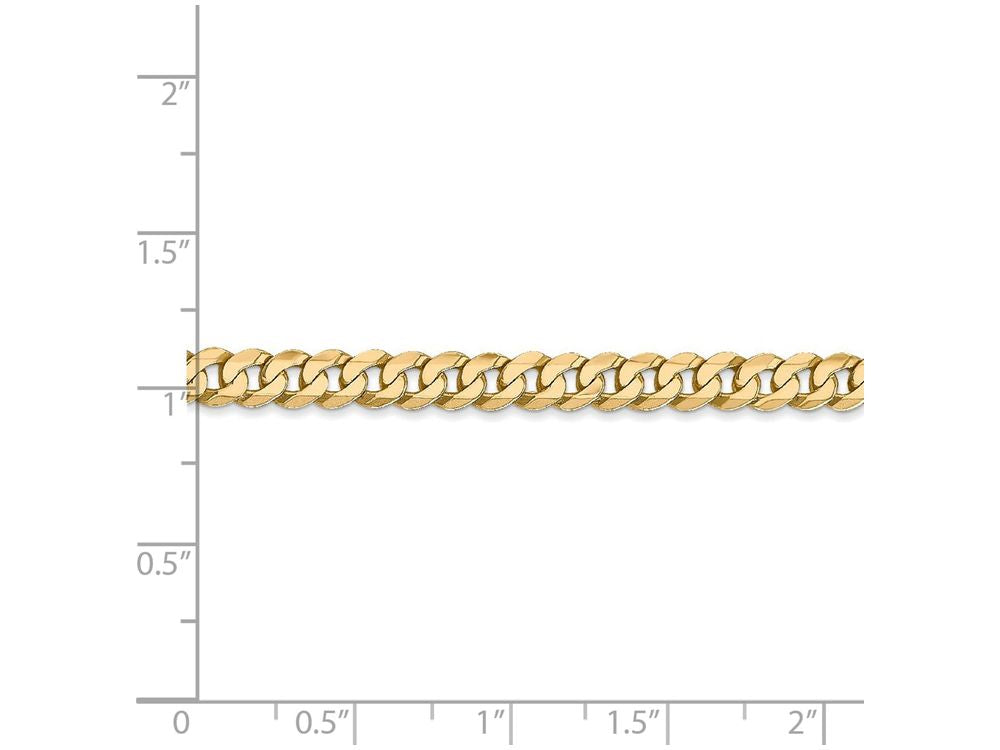 FJC Finejewelers 8 Inch 14k Yellow Gold 4.6mm Beveled Curb Chain Bracelet