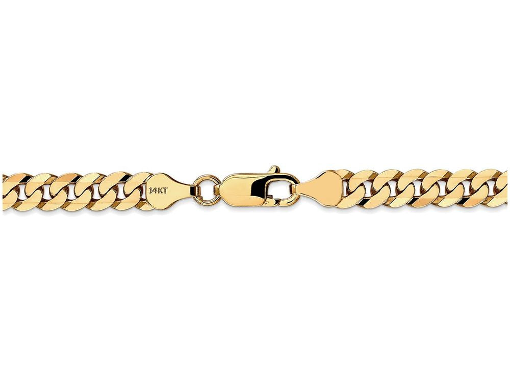 FJC Finejewelers 18 Inch 14k Yellow Gold 6.1mm Beveled Curb Chain Necklace
