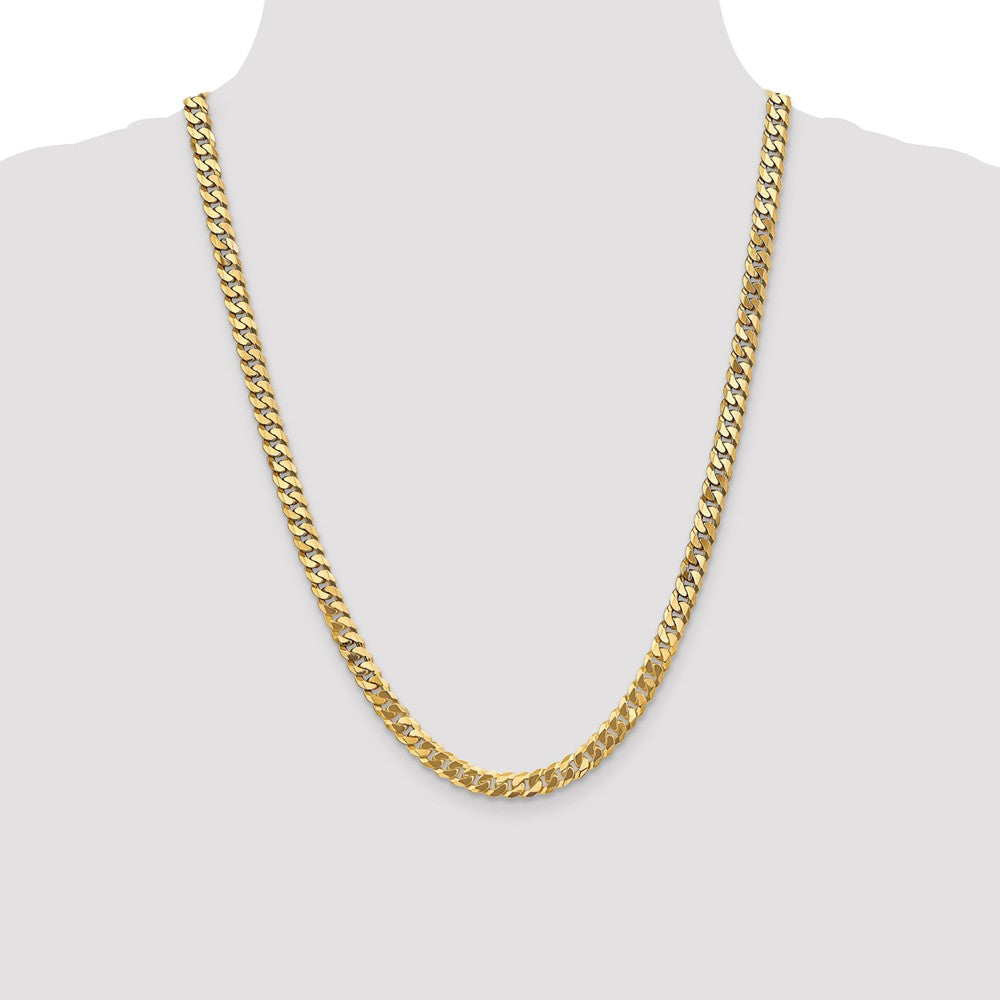 FJC Finejewelers 24 Inch 14k 6.1mm Beveled Curb Chain Necklace