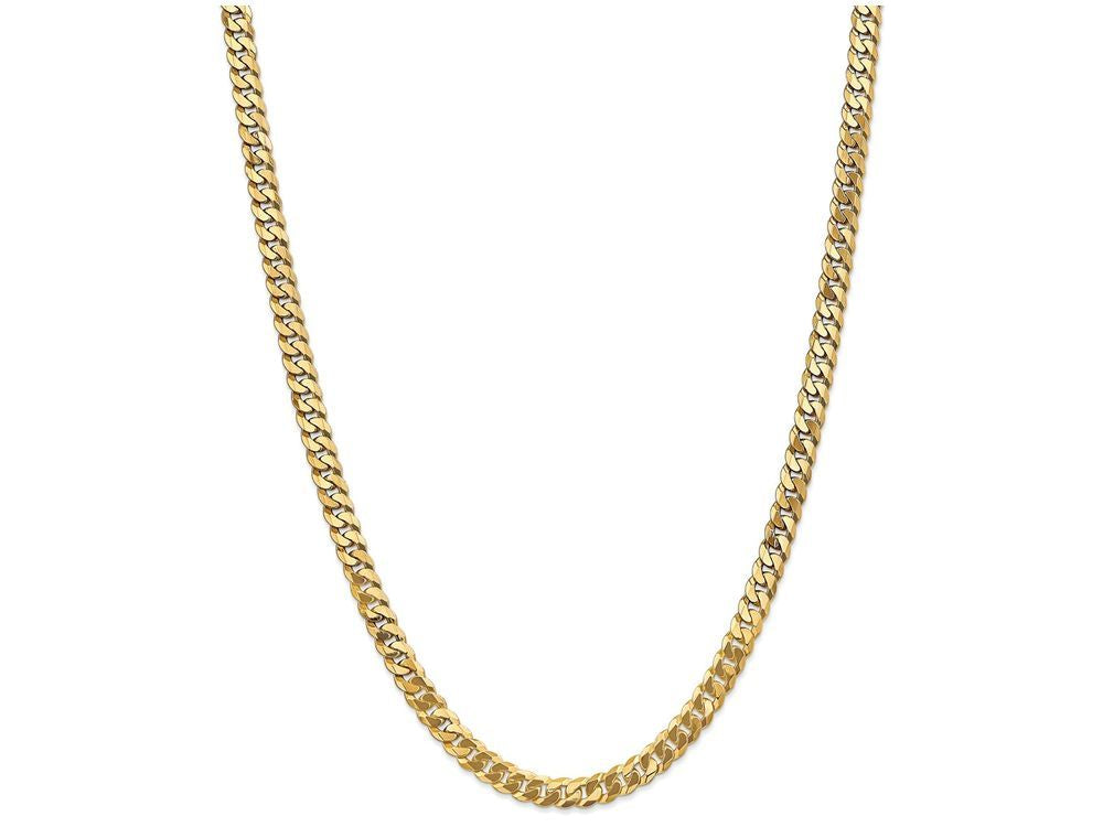 FJC Finejewelers 24 Inch 14k 6.1mm Beveled Curb Chain Necklace