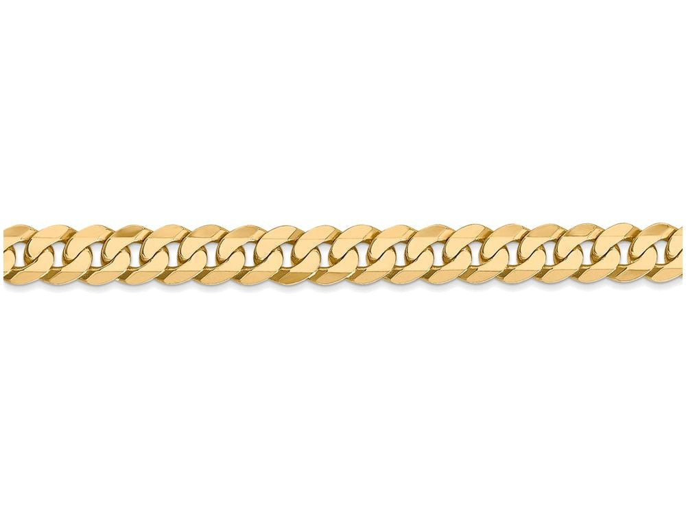 FJC Finejewelers 7 Inch 14k Yellow Gold 6.1mm Beveled Curb Chain Bracelet