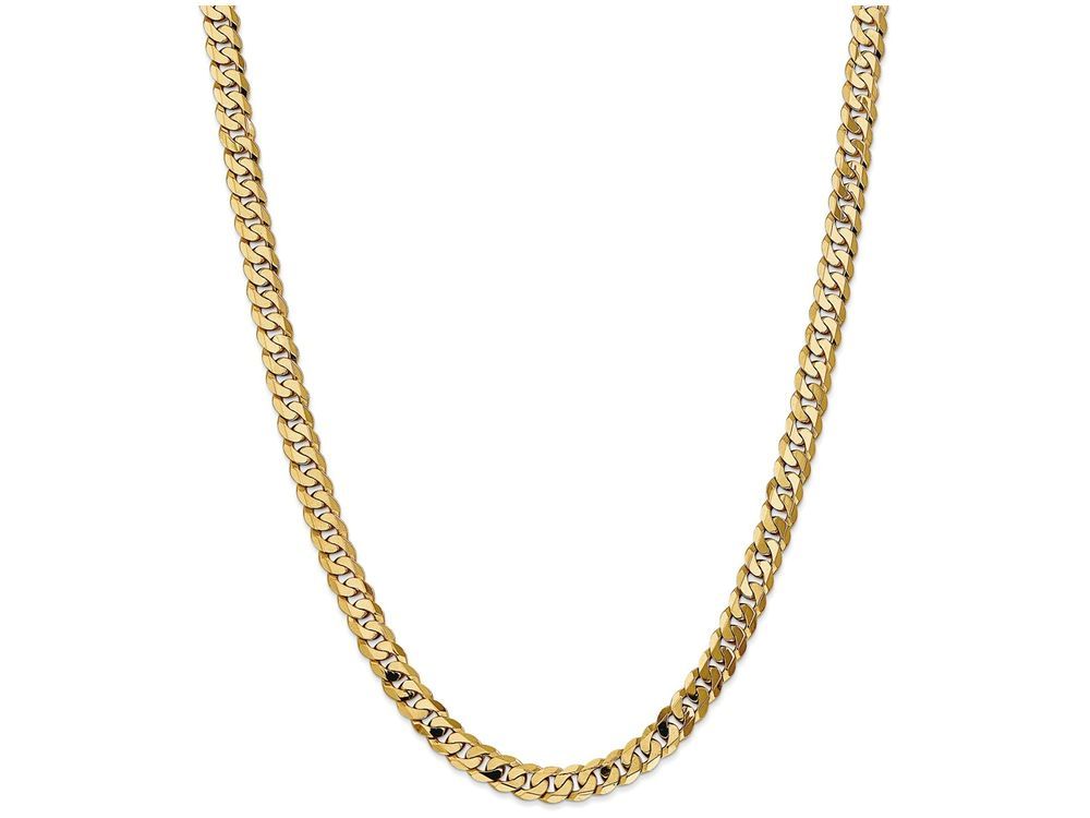 FJC Finejewelers 20 Inch 14k 7.25mm Beveled Curb Chain Necklace