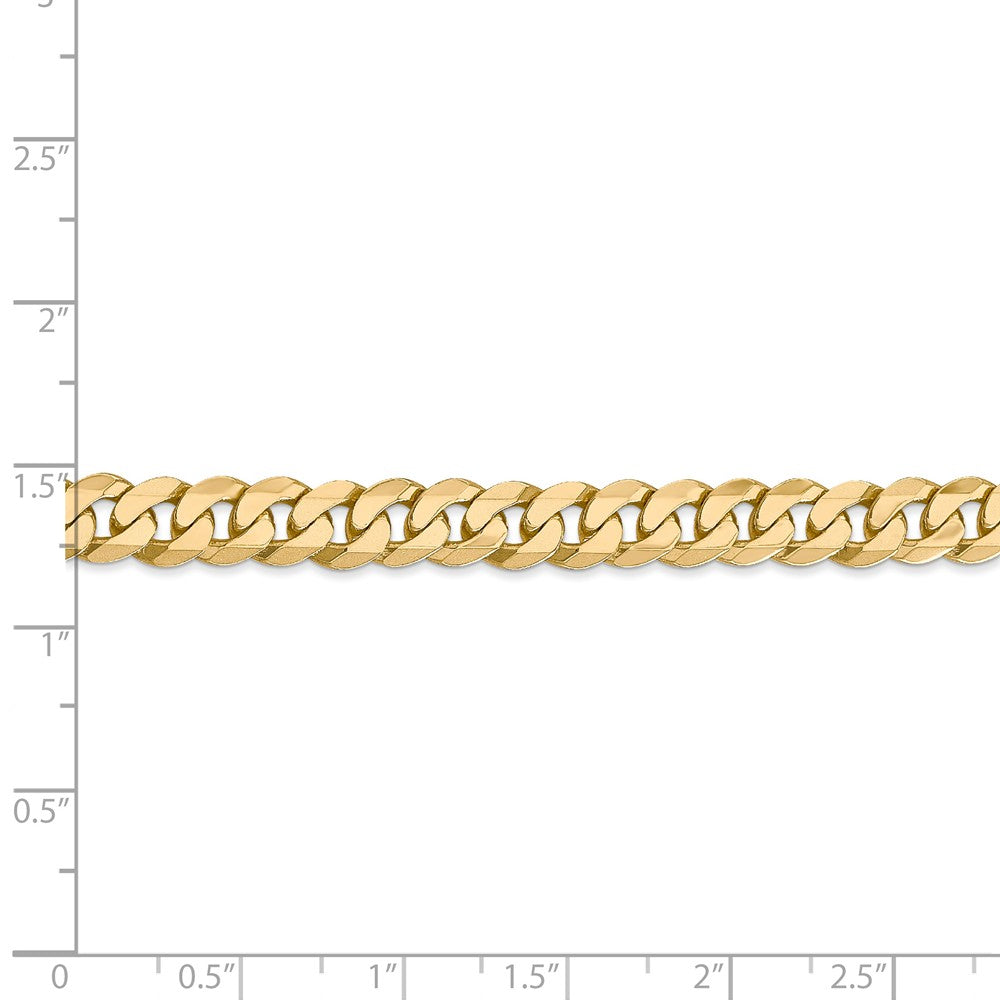 FJC Finejewelers 24 Inch 14k 7.25mm Beveled Curb Chain Necklace